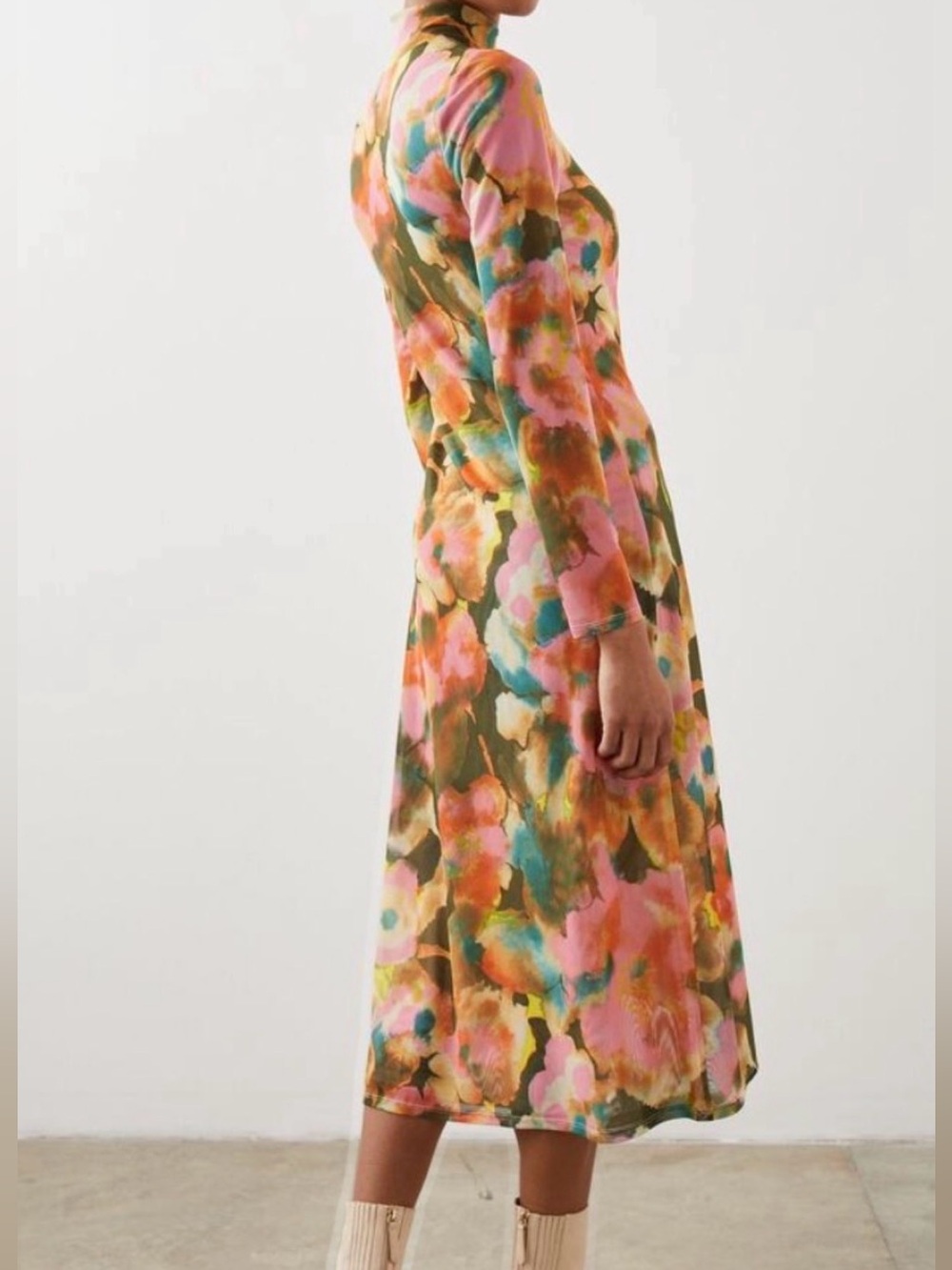 Rails Mona Terra Floral Sheath Midi Dress Women’s Size Small New With Tags